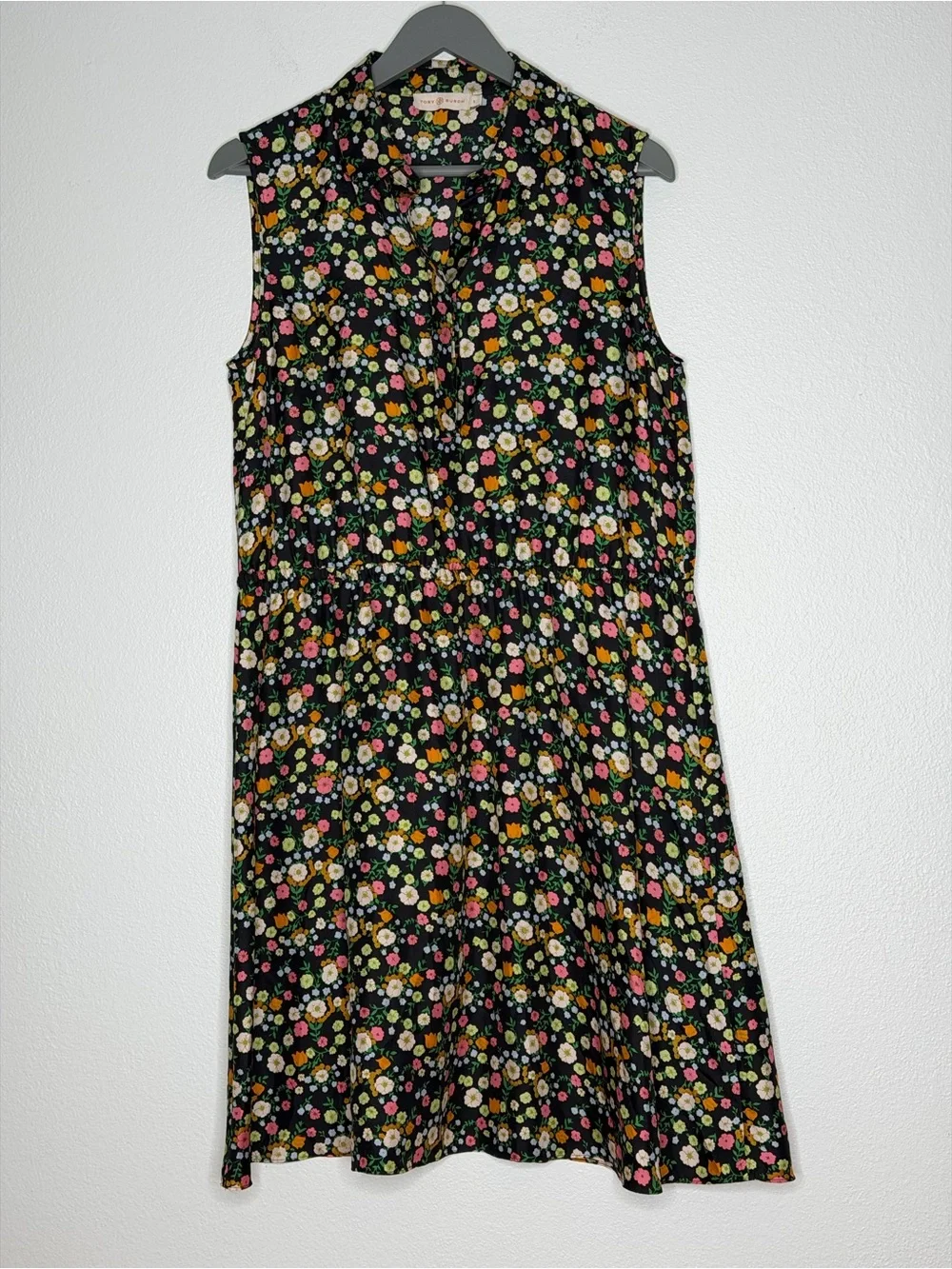 Tory Burch 100% Silk Floral Sleeveless Dress Women’s size 6